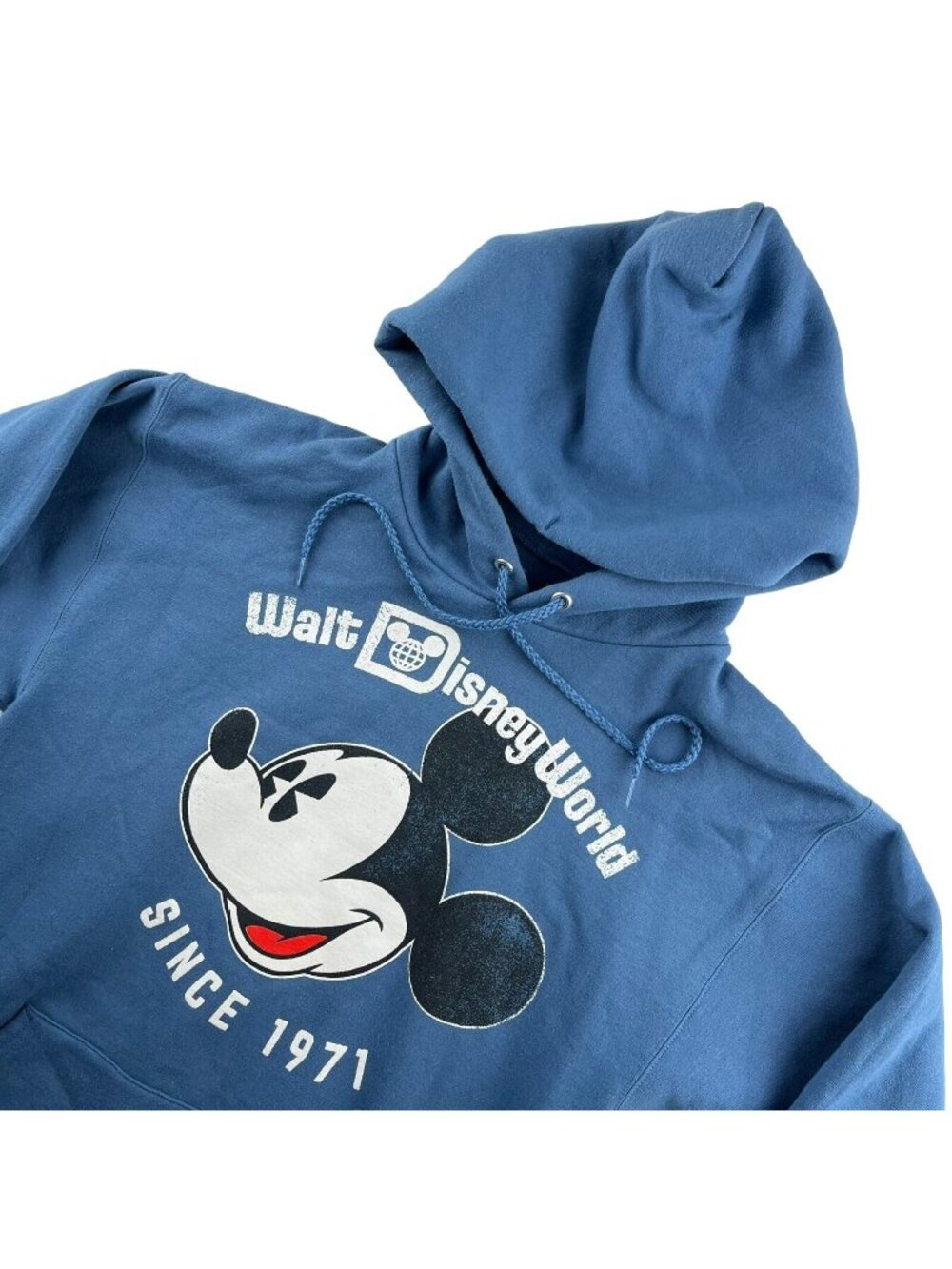 Walt Disney World x Hanes Blue Cotton Blend Hoodie Sweatshirt • Small